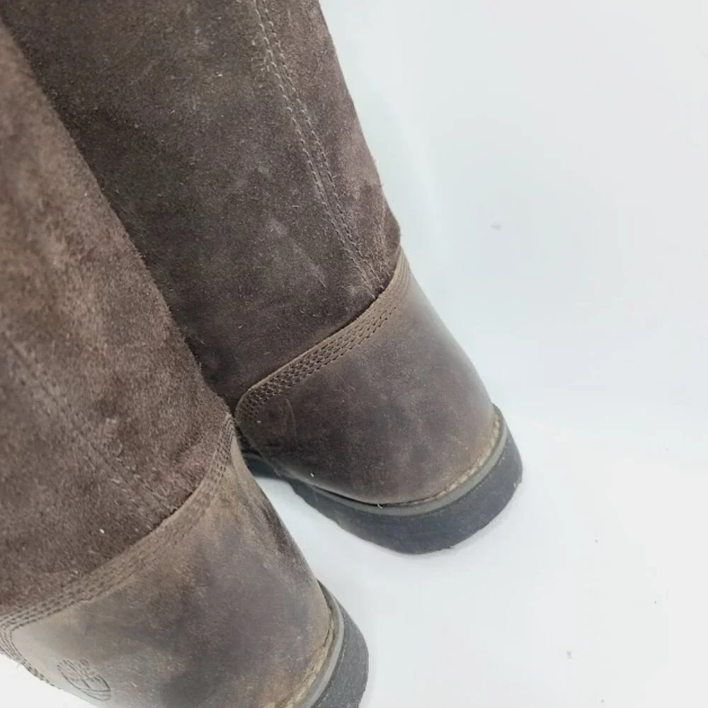 Timberland Girl's Brown Earthkeepers Leather Mid-Calf Winter Boots Size 6.5